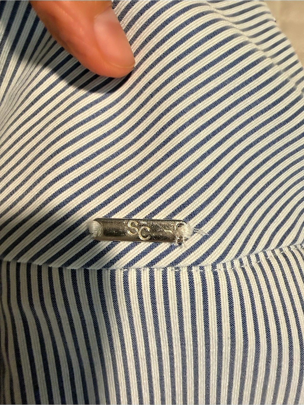 S.C. & Co. Striped Mini Skirt in Blue & White Size XS - Picture 7 of 11